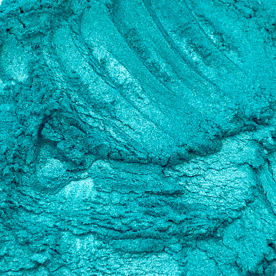 Turquoise Green Metallic Mica Powder for Epoxy Resin 50 Grams