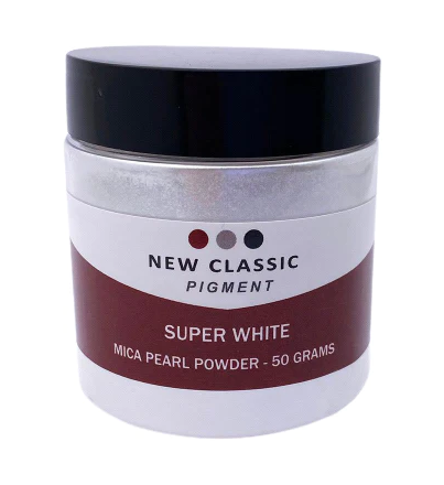 Super White Metallic Powder for Epoxy Resin 50 Grams