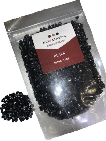 Black Broken Glass 100 Grams (BIG GLASS)