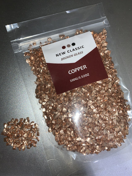 Copper Broken Glass 100 Grams (Big Glass)