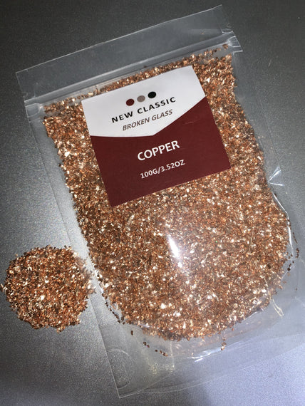 Copper Broken Glass 100 Grams (Small Glass)
