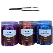 Purple, Red, Blue 3 Bottle Foil Flakes