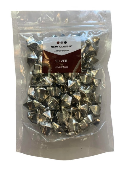 Silver Acrylic Stones - Large Size
