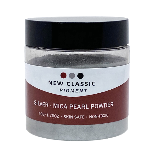 Silver Metallic Mica Powder for Epoxy Resin 50 Grams