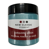 Turquoise Green Metallic Mica Powder for Epoxy Resin 50 Grams