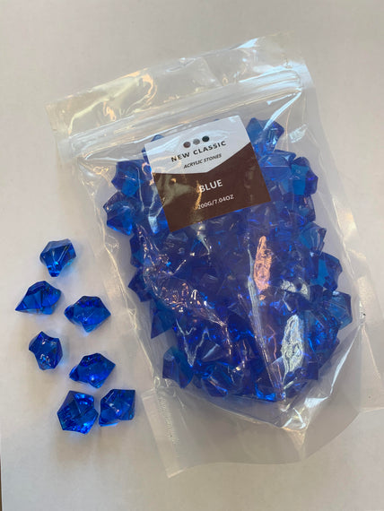 Blue Acrylic Stones - Large Size