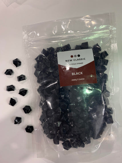 Black Acrylic Stones - Small Size