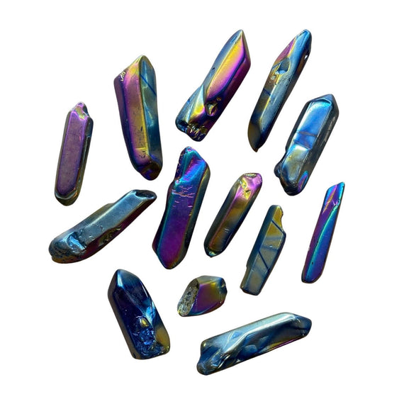 Titanium Aura Quartz Crystal Point - 100 Grams