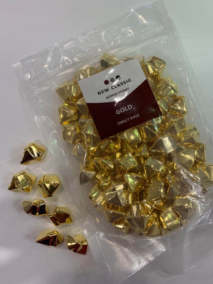 Gold Acrylic Stones - Large Size