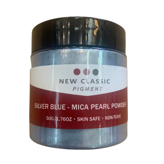 Siliver Blue Metallic Mica Powder for Epoxy Resin 50 Grams