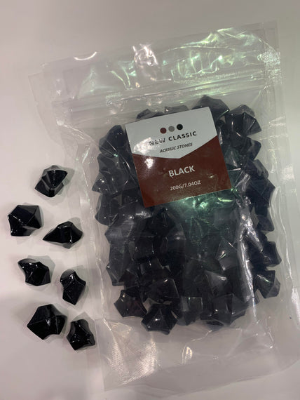 Black Acrylic Stones - Large Size