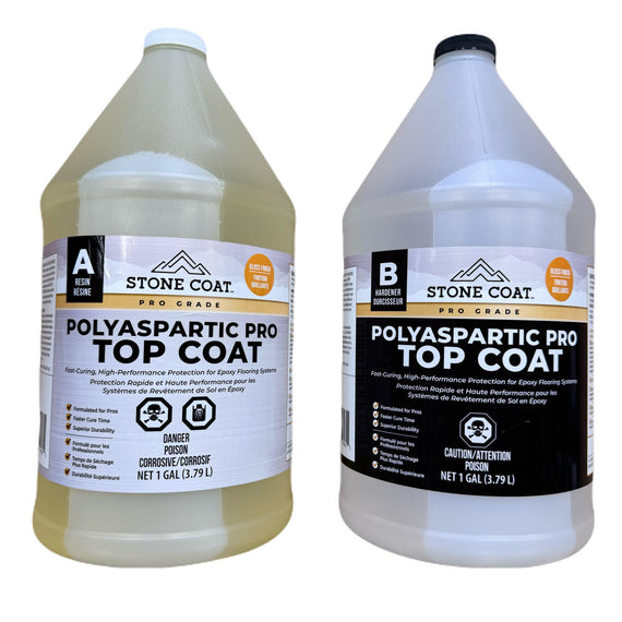 Polyaspartic Pro Flooring Top Coat - 2 Gallon Kit