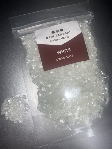 White Broken Glass 100 grams (Big Glass)
