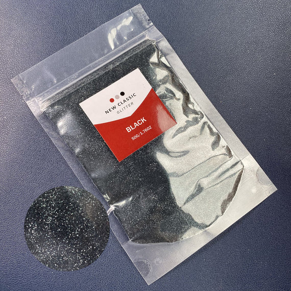 Black Fine Glitter